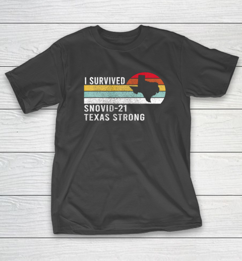 I Survived Snovid 21 Texas Strong Vintage Retro Design T-Shirt