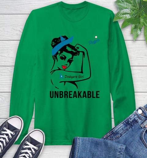 MLB Los Angeles Dodgers Girl Unbreakable Baseball Sports Long Sleeve T-Shirt 5