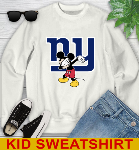 New York Giants NFL Football Dabbing Mickey Disney Sports Youth Sweatshirt