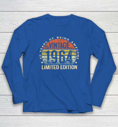 60 Year Old Gifts Vintage 1964 Limited Edition 60th Birthday Long Sleeve T-Shirt 5