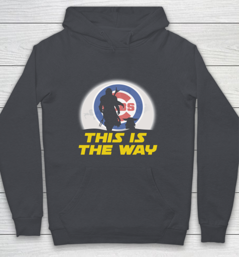 Chicago Cubs MLB Baseball Star Wars Yoda And Mandalorian This Is The Way Youth Hoodie 5