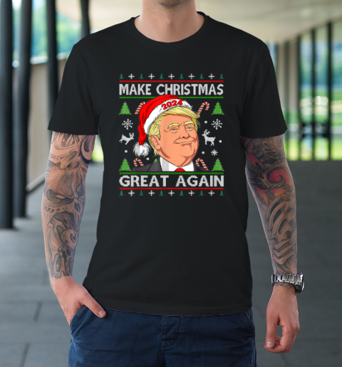 Funny Trump 2024 Make Christmas Great Again Ugly T-Shirt