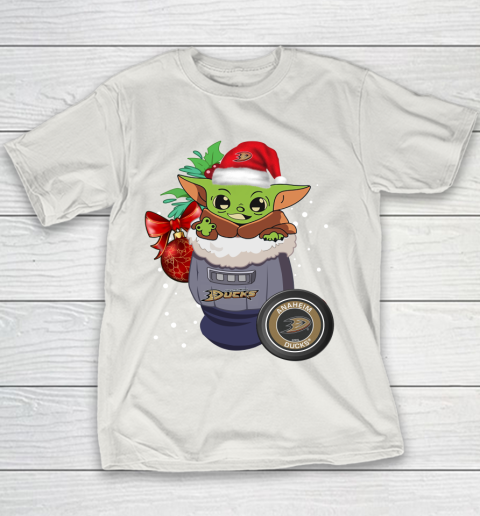 Anaheim Ducks Christmas Baby Yoda Star Wars Funny Happy NHL Youth T-Shirt 11