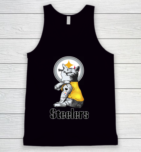 NFL Football My Cat Loves Pittsburgh Steelers Tank Top