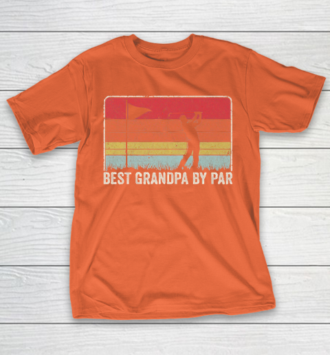 Grandpa Funny Gift Apparel  Best Grandpa By Par Vintage Retro Golf T-Shirt 14
