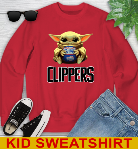 NBA Basketball LA Clippers Star Wars Baby Yoda Shirt 120