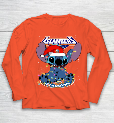 New York Islanders NHL Hockey noel stitch Christmas Youth Long Sleeve 2