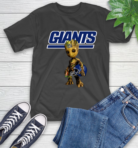 New York Giants NFL Football Groot Marvel Guardians Of The Galaxy T-Shirt 2