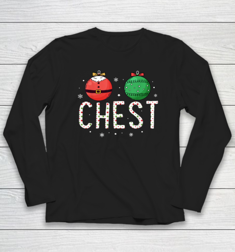 Chest Nuts Matching Funny Christmas Couples Long Sleeve T-Shirt