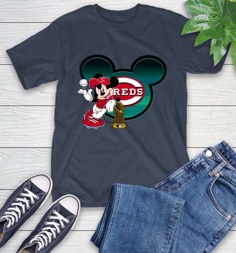 MLB Cincinnati Reds The Commissioner's Trophy Mickey Mouse Disney T-Shirt 4