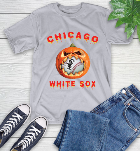 MLB Chicago White Sox Halloween Pumpkin Baseball Sports T-Shirt 6