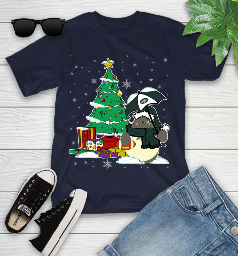New York Jets NFL Football Cute Tonari No Totoro Christmas Sports Youth T-Shirt 3 New York Jets NFL Football Cute Tonari No Totoro Christmas Sports Youth T-Shirt - Image 3