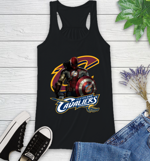 Cleveland Cavaliers NBA Basketball Captain America Thor Spider Man Hawkeye Avengers Racerback Tank 2