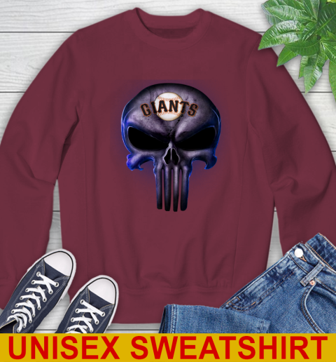 San Francisco Giants MLB Baseball Punisher Skull Sports Sweatshirt 6