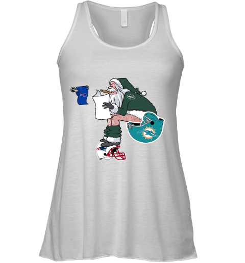 Santa Claus New York Jets Shit On Other Teams Christmas Racerback Tank