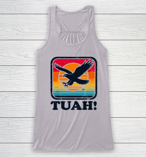 Funny Hawk Tuah Tush Camping Hiking Sarcastic Racerback Tank 2
