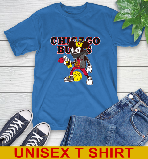 Chicago Bulls NBA Basketball Mickey Peace Sign Sports T-Shirt 9