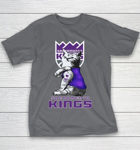 NBA Basketball My Cat Loves Sacramento Kings Youth T-Shirt 5