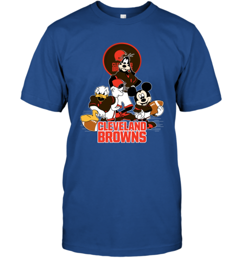 Men's Junk Food Heathered Gray Cleveland Browns Disney Mickey QB T-Shirt