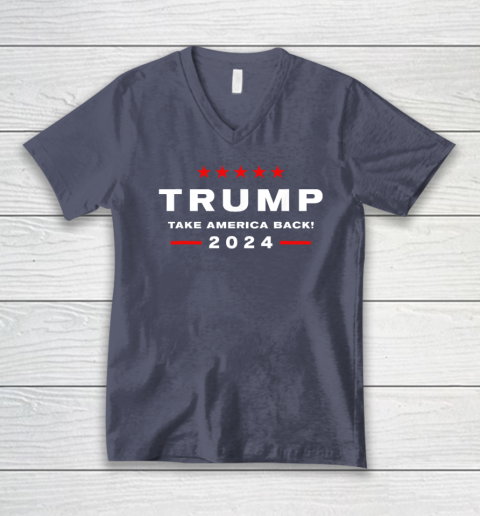 Donald Trump 2024 Take America Back Election  The Return V-Neck T-Shirt 6