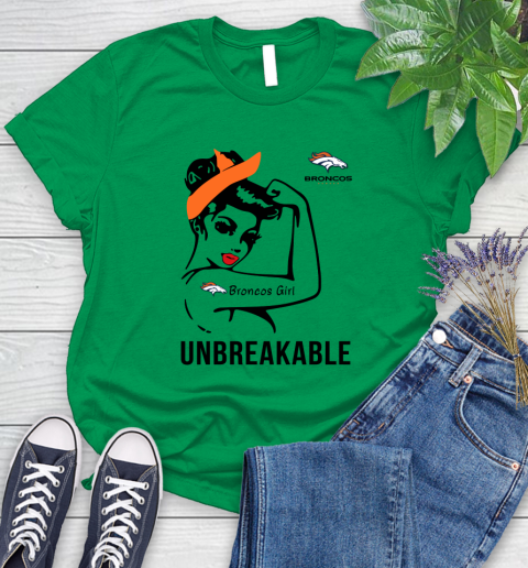 NFL Denver Broncos Girl Unbreakable Football Sports Women's T-Shirt 4
