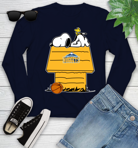 Denver Nuggets NBA Basketball Snoopy Woodstock The Peanuts Movie Youth Long Sleeve 3