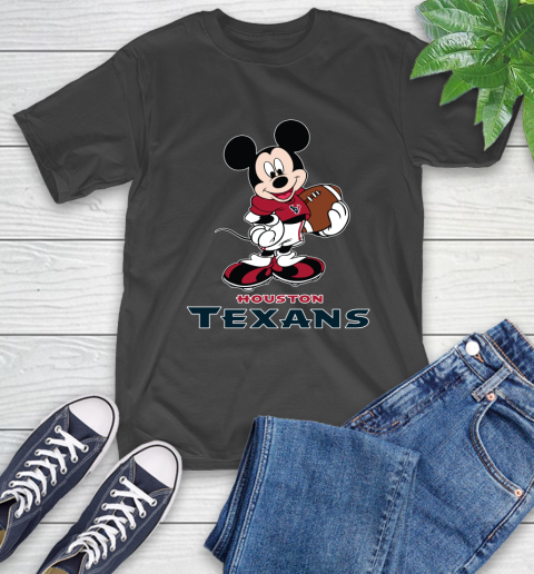 NFL Football Houston Texans Cheerful Mickey Mouse Shirt T-Shirt