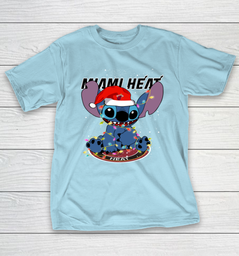 Miami Heat NBA noel stitch Basketball Christmas T-Shirt 10