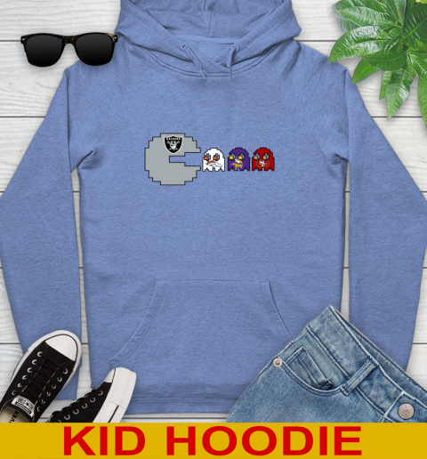 Oakland Raiders NFL Football Pac Man Champion Youth Hoodie 12