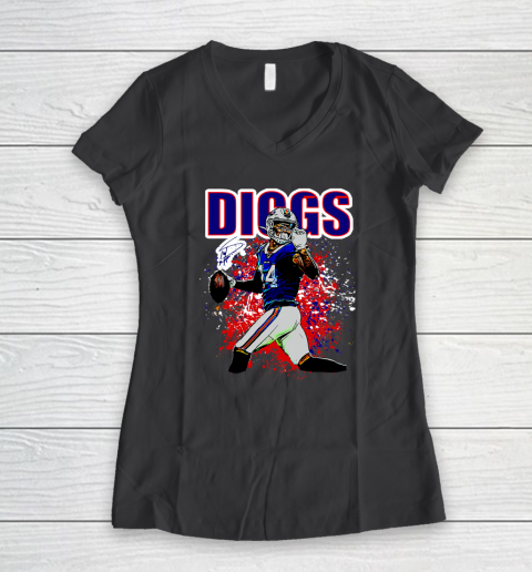Stefon Diggs Buffalo Bills Women's V-Neck T-Shirt 11