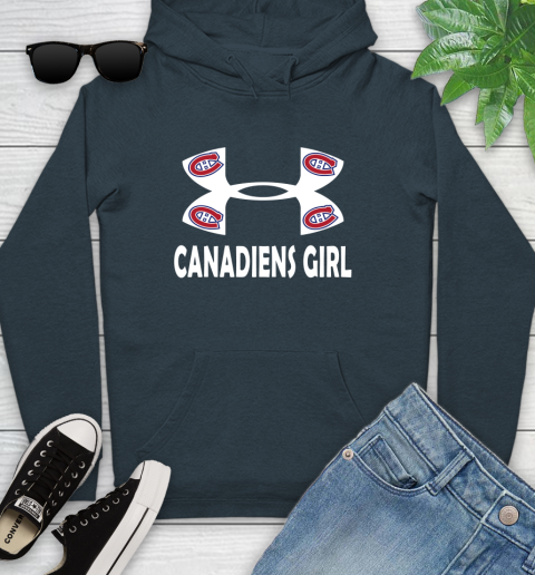 NHL Montreal Canadiens Girl Under Armour Hockey Sports Youth Hoodie 10