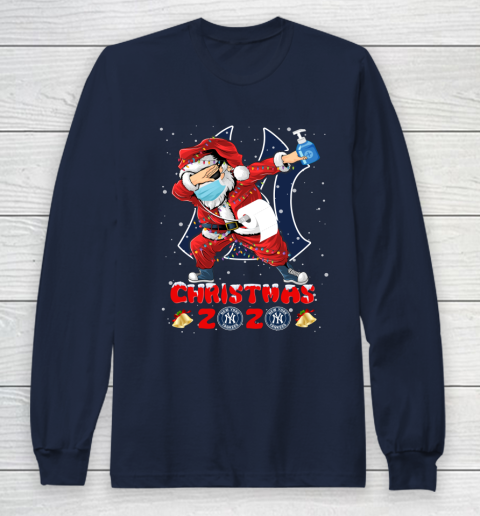 New York Yankees Funny Santa Claus Dabbing Christmas 2020 MLB Long Sleeve T-Shirt 2