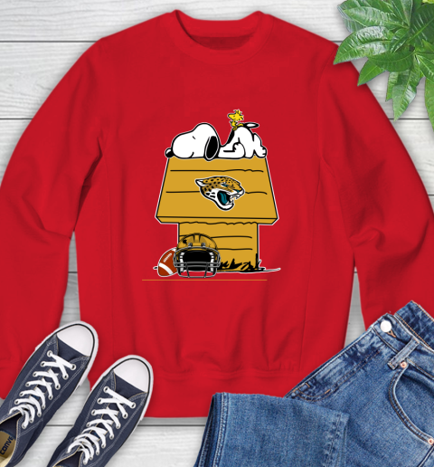 Jacksonville Jaguars NFL Football Snoopy Woodstock The Peanuts Movie Sweatshirt 10