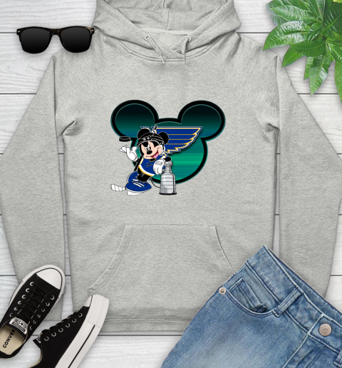 NHL St.Louis Blues Stanley Cup Mickey Mouse Disney Hockey T Shirt Youth Hoodie