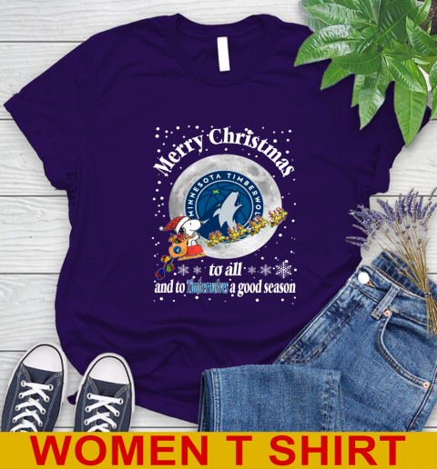 Minnesota Timberwolves Merry Christmas To All And To Timberwolves A Good Season NBA Basketball Sports Women's T-Shirt 4