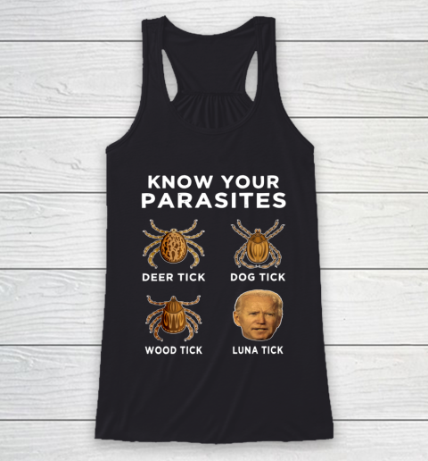 Know Your Parasites Funny Anti Joe Biden Racerback Tank