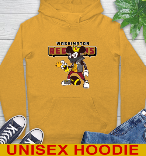 Washington Redskins NFL Football Mickey Peace Sign Sports Hoodie 3
