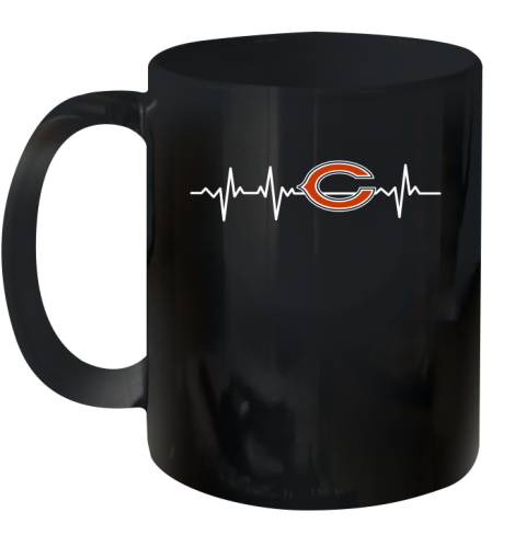 Chicago Bears NFL Football Heart Beat Shirt Ceramic Mug 11oz