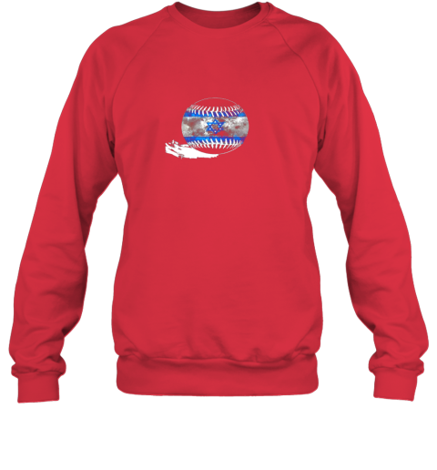 lrij vintage baseball israel flag shirt israelis pride sweatshirt 35 front red