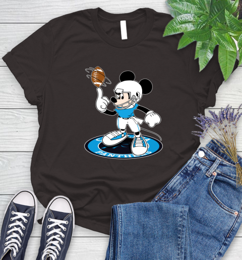 NFL Football Carolina Panthers Cheerful Mickey Disney Shirt Women's T-Shirt 9