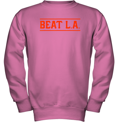nnql san francisco baseball vintage sf the city giant youth sweatshirt 47 front safety pink