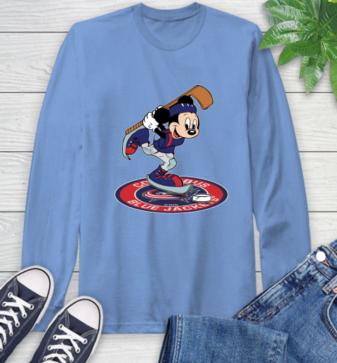 NHL Hockey Columbus Blue Jackets Cheerful Mickey Disney Shirt Long Sleeve T-Shirt 12