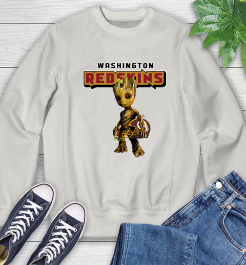 Washington Redskins NFL Football Groot Marvel Guardians Of The Galaxy Sweatshirt 12