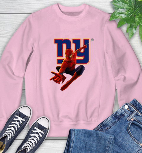 NFL Spider Man Avengers Endgame Football New York Giants Sweatshirt 9