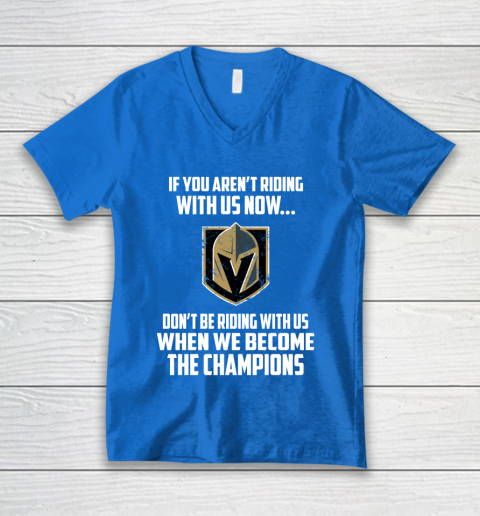 NHL Vegas Golden Knights Hockey We Become The Champions V-Neck T-Shirt 5