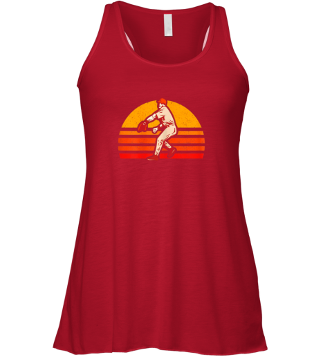 ei3e retro vintage baseball pitcher gift baseball lover flowy tank 32 front red
