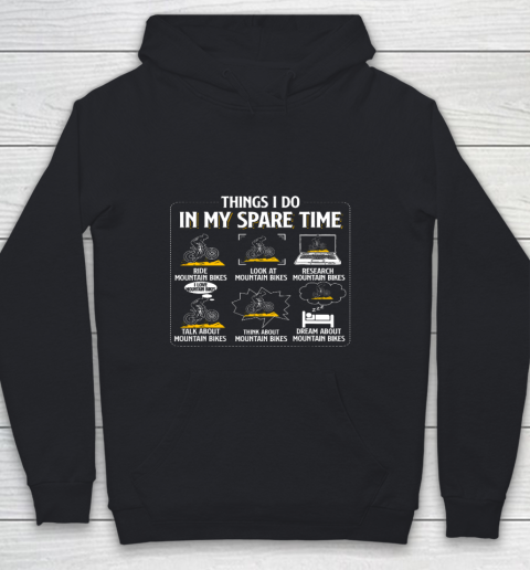 Things I Do In My Spare Time Funny Mountain Bike MTB Bicycle Youth Hoodie
