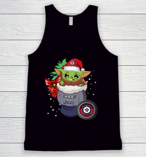 Winnipeg Jets Christmas Baby Yoda Star Wars Funny Happy NHL Tank Top