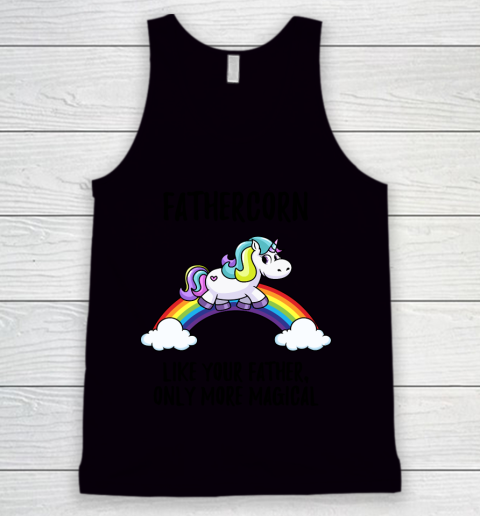 Father's Day Funny Gift Ideas Apparel  Father Unicorn T Shirt Tank Top