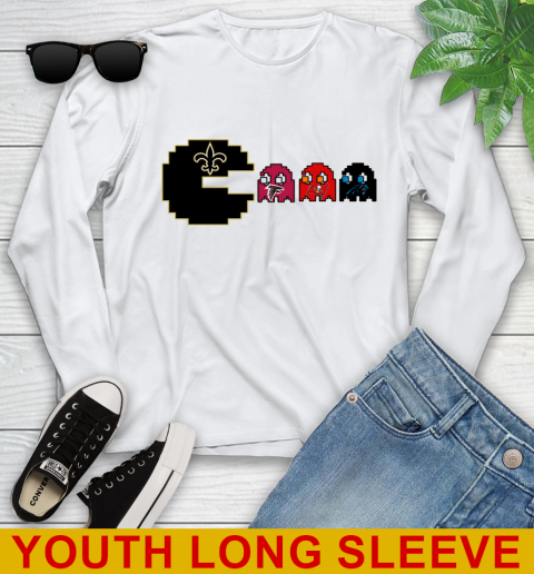 New Orleans Saints NFL Football Pac Man Champion Youth Long Sleeve